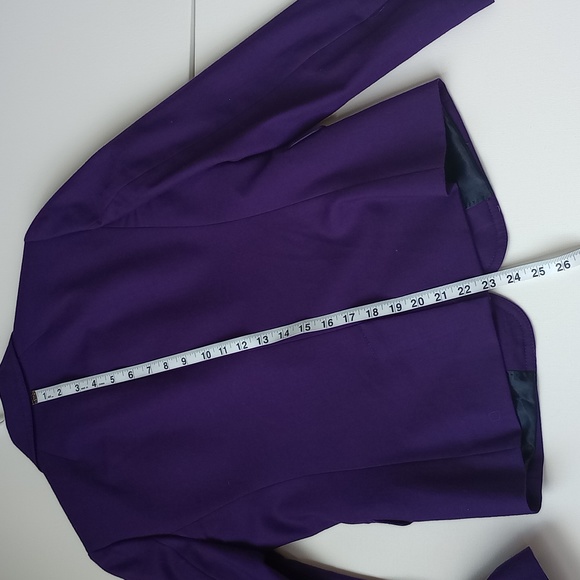 JCREW Royal Purple New Schoolboy Wool Blazer with Brass Buttons 4 Longer Length - Picture 12 of 13